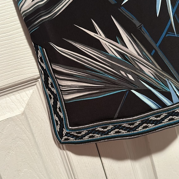 White House Black Market Midi Teal Palm Print Sheath Dress NWT - Picture 4 of 6